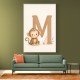 M For Monkey Childrens Art Print