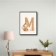 M For Monkey Childrens Art Print