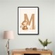 M For Monkey Childrens Art Print