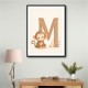 M For Monkey Childrens Art Print