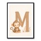 M For Monkey Childrens Art Print