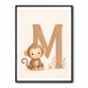 M For Monkey Childrens Art Print