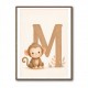 M For Monkey Childrens Art Print