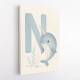N For Narwhal Nursery Wall Art