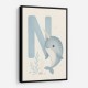 N For Narwhal Nursery Wall Art