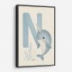 N For Narwhal Nursery Wall Art