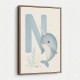 N For Narwhal Nursery Wall Art