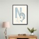 N For Narwhal Nursery Wall Art