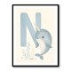 N For Narwhal Nursery Wall Art
