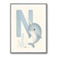 N For Narwhal Nursery Wall Art