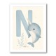 N For Narwhal Nursery Wall Art