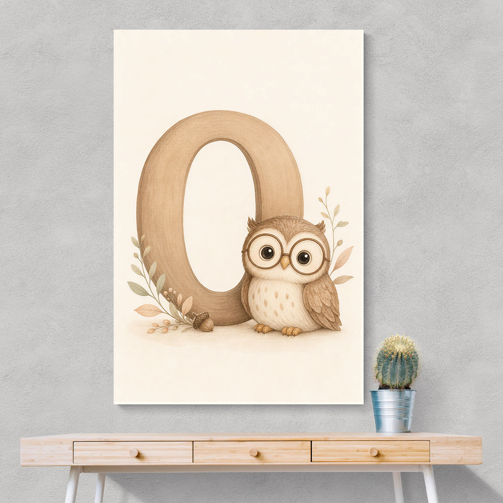 O For Owl Nursery Wall Art