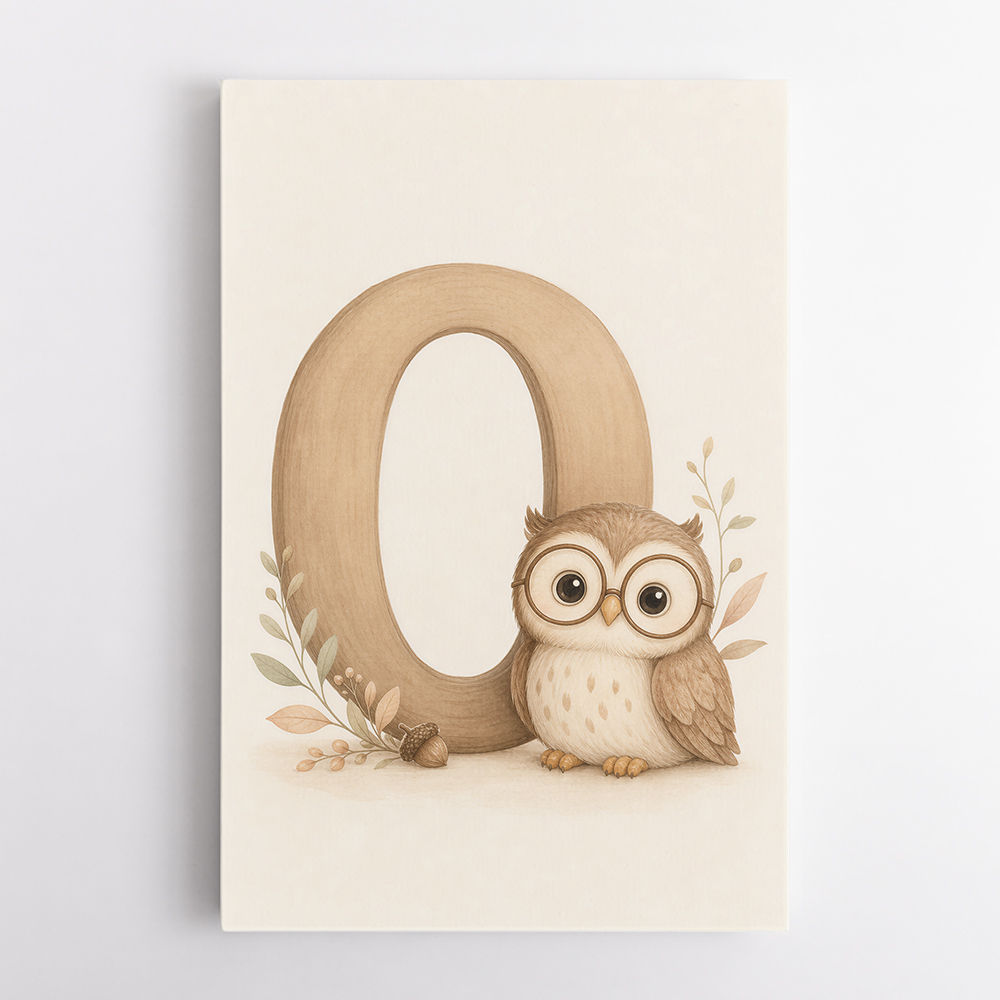 O For Owl Nursery Wall Art