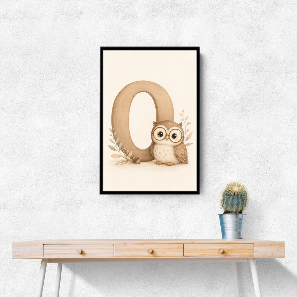 O For Owl Nursery Wall Art