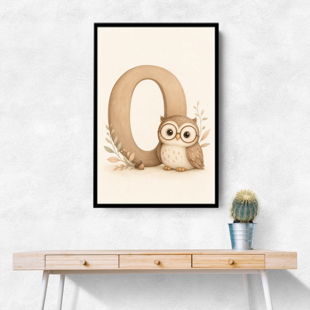 O For Owl Nursery Wall Art