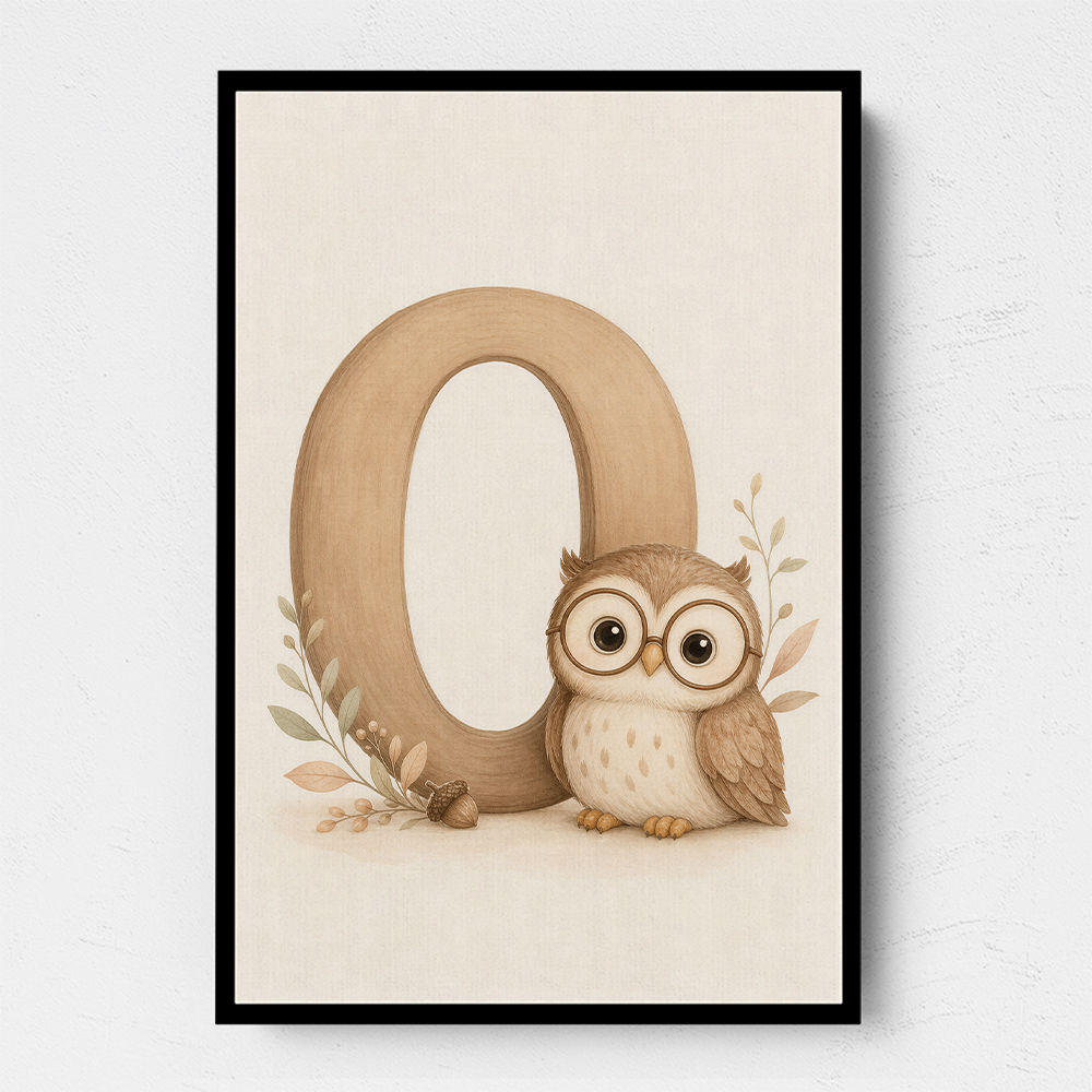 O For Owl Nursery Wall Art
