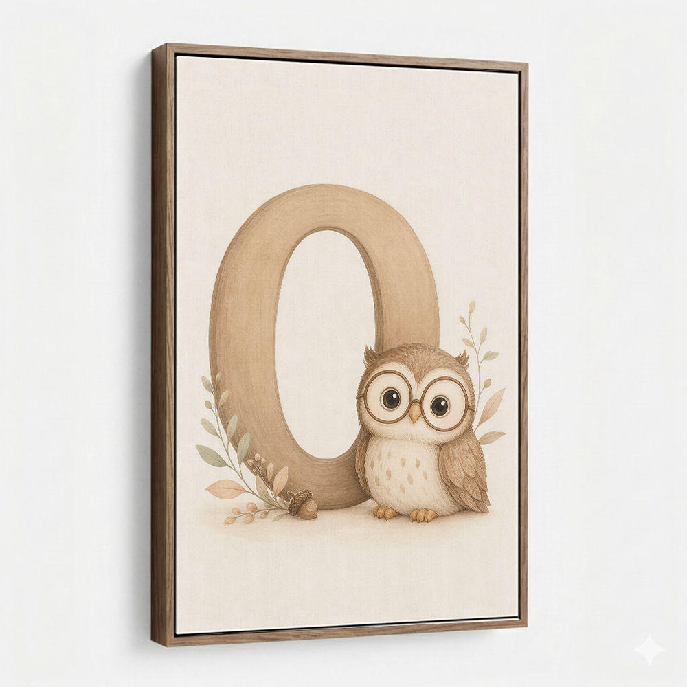 O For Owl Nursery Wall Art
