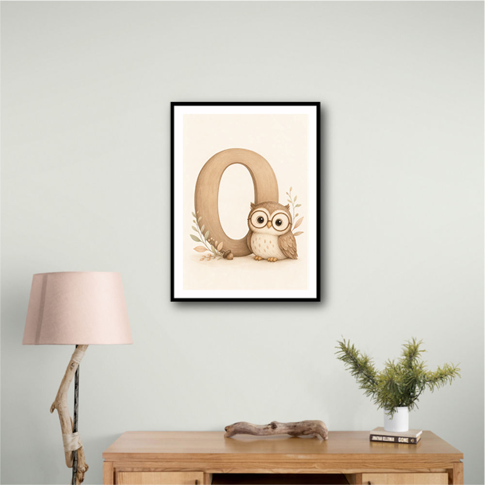 O For Owl Nursery Wall Art