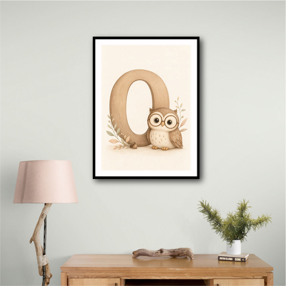 O For Owl Nursery Wall Art