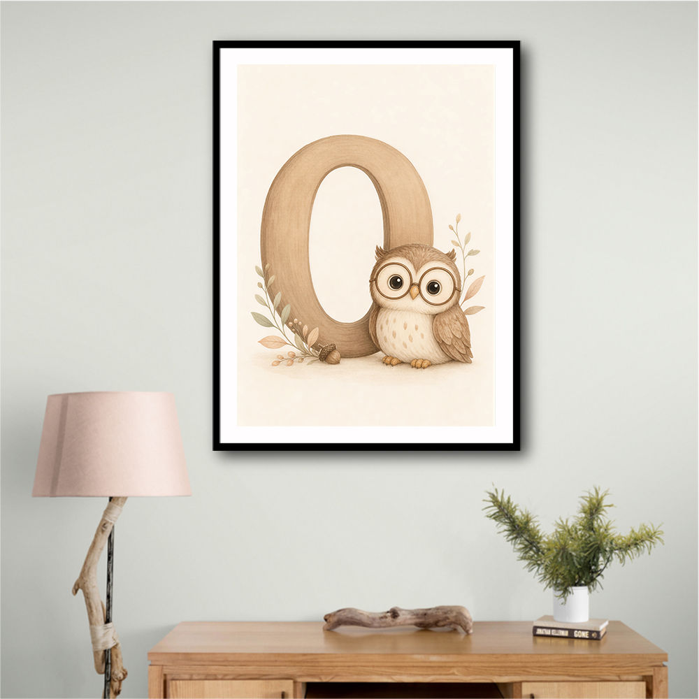 O For Owl Nursery Wall Art