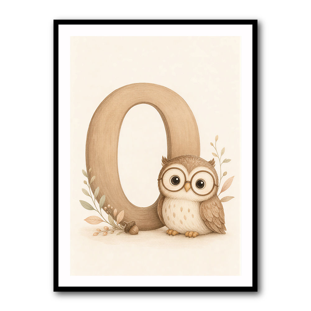 O For Owl Nursery Wall Art