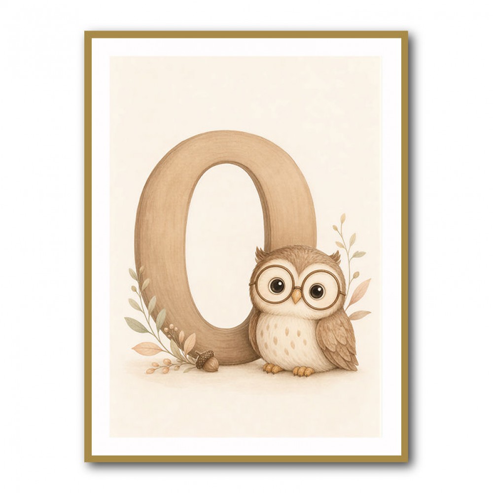 O For Owl Nursery Wall Art