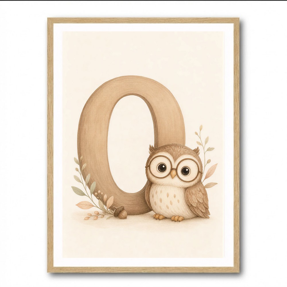 O For Owl Nursery Wall Art