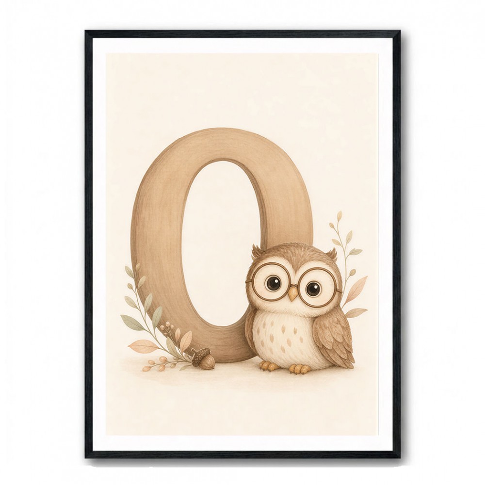 O For Owl Nursery Wall Art
