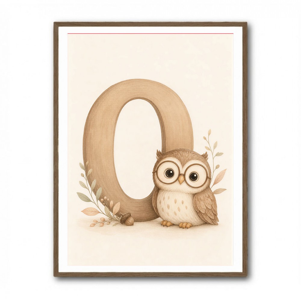 O For Owl Nursery Wall Art
