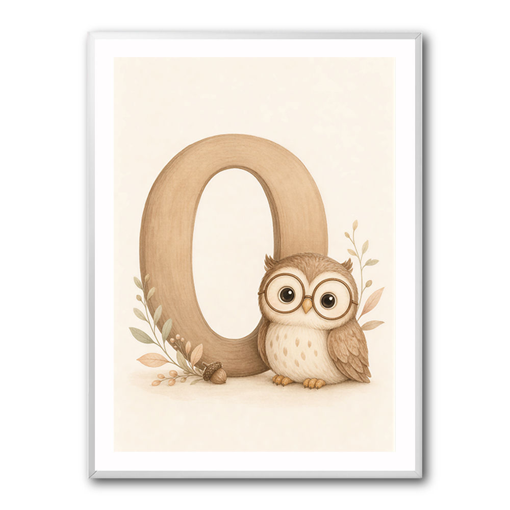 O For Owl Nursery Wall Art