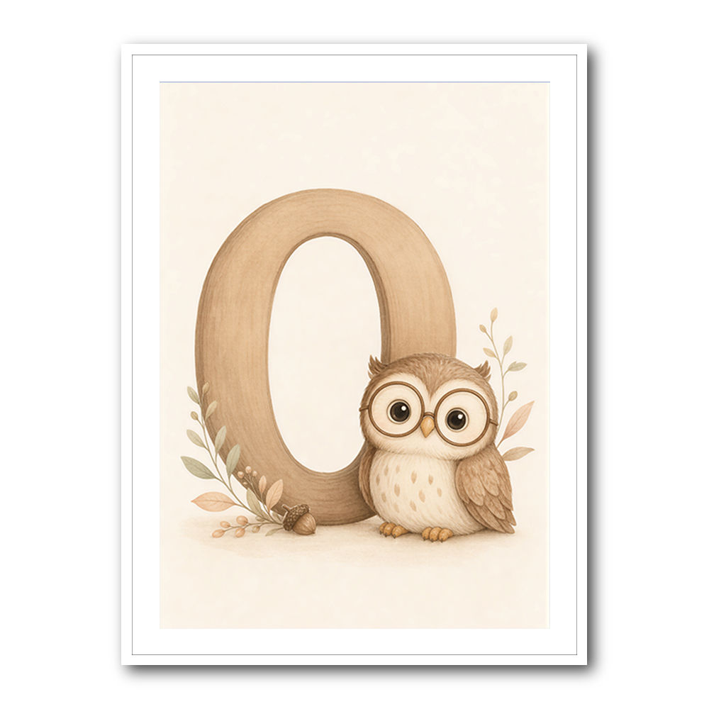 O For Owl Nursery Wall Art