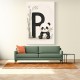 P For Panda Kids Wall Art