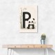 P For Panda Kids Wall Art