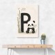 P For Panda Kids Wall Art