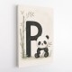 P For Panda Kids Wall Art