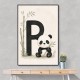 P For Panda Kids Wall Art