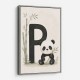 P For Panda Kids Wall Art