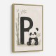 P For Panda Kids Wall Art