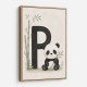 P For Panda Kids Wall Art