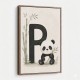 P For Panda Kids Wall Art