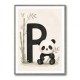 P For Panda Kids Wall Art