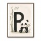 P For Panda Kids Wall Art