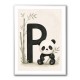 P For Panda Kids Wall Art