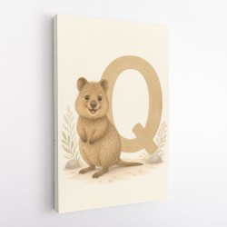 Q For Quokka Letter Wall Art