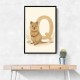 Q For Quokka Letter Wall Art