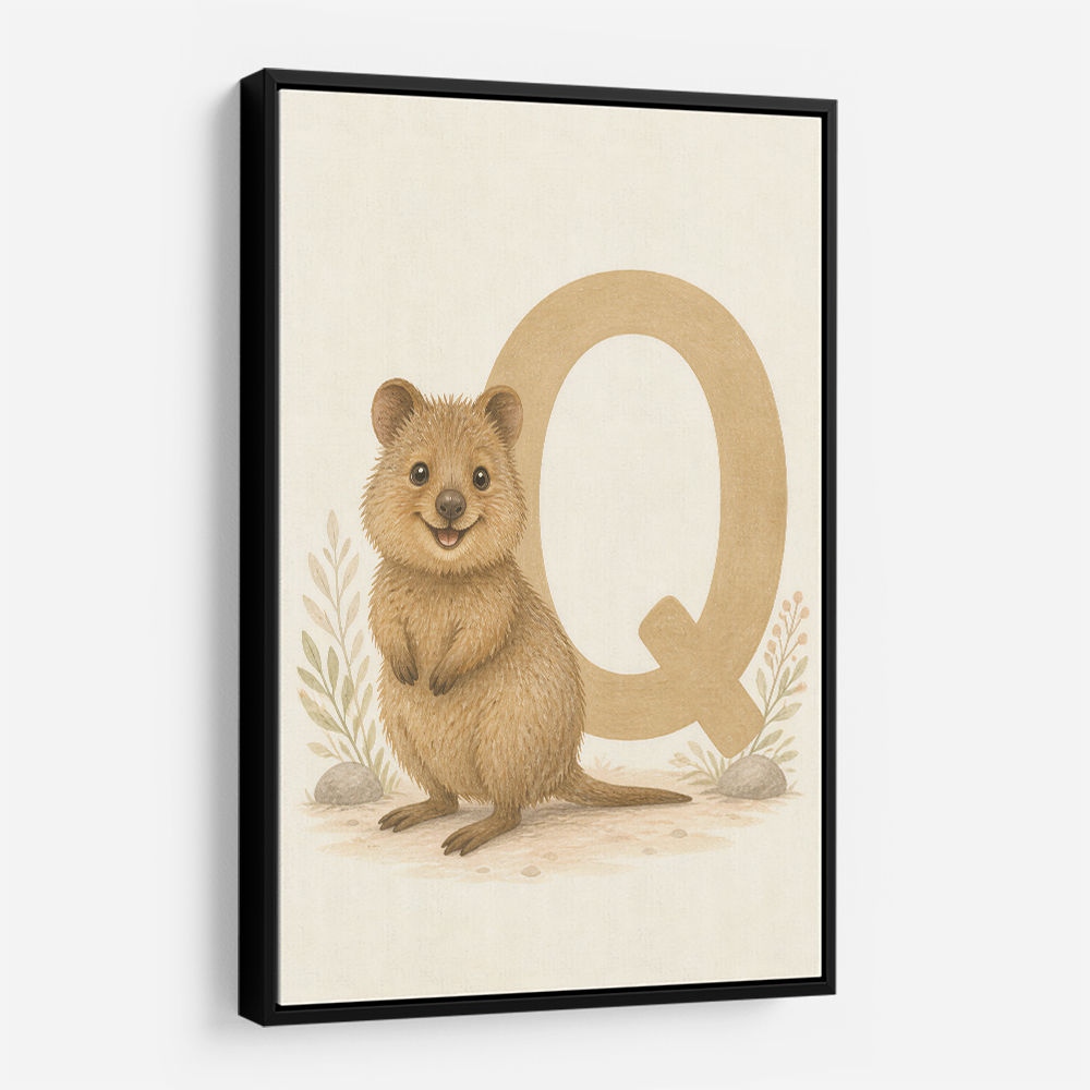 Q For Quokka Letter Wall Art