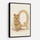 Q For Quokka Letter Wall Art