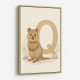 Q For Quokka Letter Wall Art