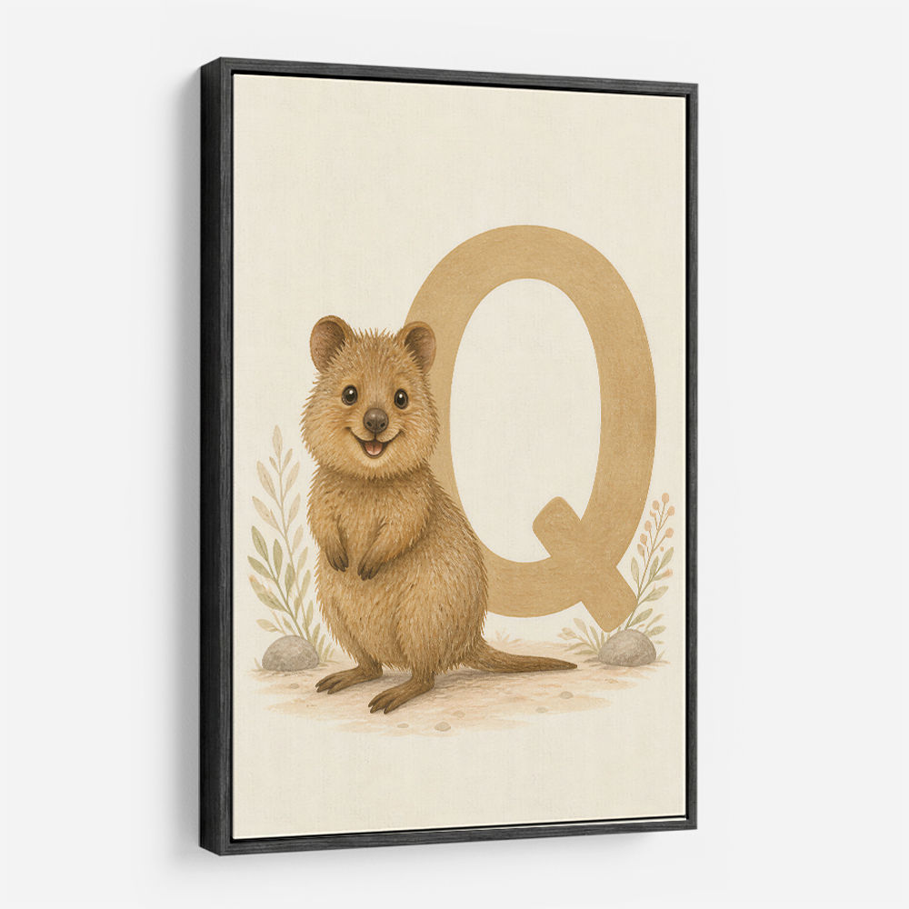 Q For Quokka Letter Wall Art