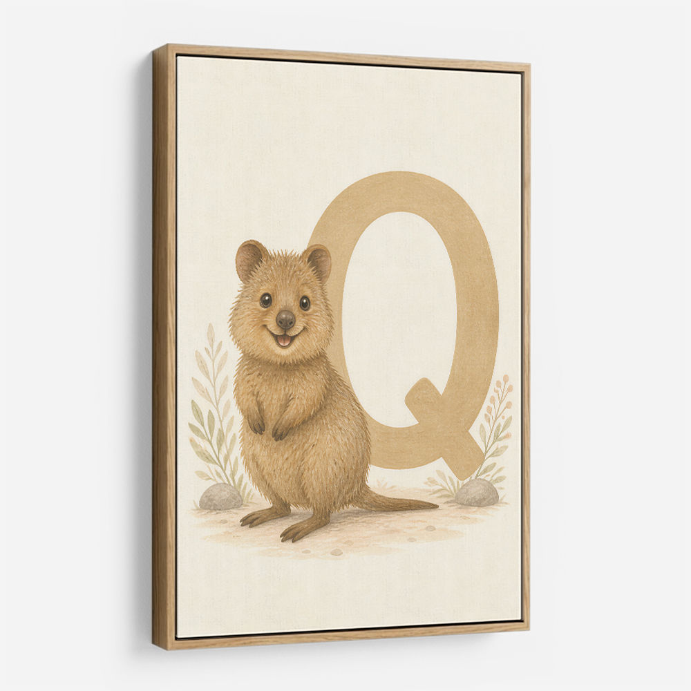 Q For Quokka Letter Wall Art